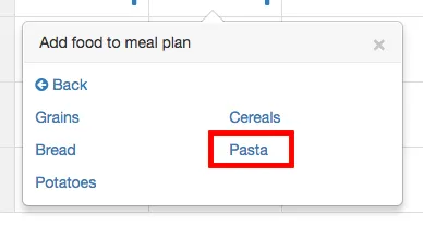 pasta category